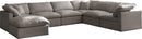 Plush Grey Velvet Standard Cloud Modular Sectional - Town Of Bargains Furniture - NY