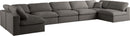 Plush Grey Velvet Standard Cloud Modular Sectional - Town Of Bargains Furniture - NY