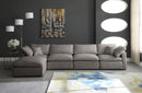 Plush Grey Velvet Standard Cloud Modular Sectional - Town Of Bargains Furniture - NY