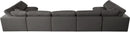 Plush Grey Velvet Standard Cloud Modular Sectional - Town Of Bargains Furniture - NY