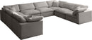 Plush Grey Velvet Standard Cloud Modular Sectional - Town Of Bargains Furniture - NY