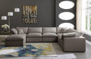 Plush Grey Velvet Standard Cloud Modular Sectional - Town Of Bargains Furniture - NY