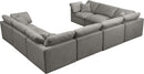 Plush Grey Velvet Standard Cloud Modular Sectional - Town Of Bargains Furniture - NY