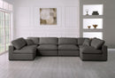 Plush Grey Velvet Standard Cloud Modular Sectional - Town Of Bargains Furniture - NY