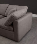 Plush Grey Velvet Standard Cloud Modular Sofa - Town Of Bargains Furniture - NY