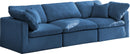 Plush Navy Velvet Standard Cloud Modular Sofa - Town Of Bargains Furniture - NY