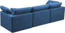 Plush Navy Velvet Standard Cloud Modular Sofa - Town Of Bargains Furniture - NY