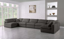 Plush Grey Velvet Standard Cloud Modular Sectional - Town Of Bargains Furniture - NY