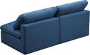 Plush Navy Velvet Standard Cloud Modular Sofa - Town Of Bargains Furniture - NY