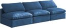 Plush Navy Velvet Standard Cloud Modular Sofa - Town Of Bargains Furniture - NY