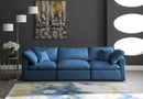 Plush Navy Velvet Standard Cloud Modular Sofa - Town Of Bargains Furniture - NY