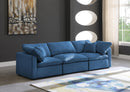 Plush Navy Velvet Standard Cloud Modular Sofa - Town Of Bargains Furniture - NY