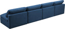 Plush Navy Velvet Standard Cloud Modular Sofa - Town Of Bargains Furniture - NY