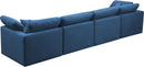 Plush Navy Velvet Standard Cloud Modular Sofa - Town Of Bargains Furniture - NY