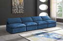 Plush Navy Velvet Standard Cloud Modular Sofa - Town Of Bargains Furniture - NY