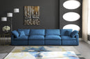 Plush Navy Velvet Standard Cloud Modular Sofa - Town Of Bargains Furniture - NY