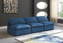 Plush Navy Velvet Standard Cloud Modular Sofa - Town Of Bargains Furniture - NY