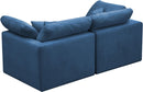 Plush Navy Velvet Standard Cloud Modular Sofa - Town Of Bargains Furniture - NY