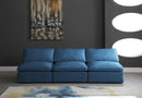 Plush Navy Velvet Standard Cloud Modular Sofa - Town Of Bargains Furniture - NY