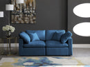 Plush Navy Velvet Standard Cloud Modular Sofa - Town Of Bargains Furniture - NY