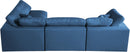Plush Navy Velvet Standard Cloud Modular Sectional - Town Of Bargains Furniture - NY