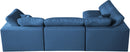 Plush Navy Velvet Standard Cloud Modular Sectional - Town Of Bargains Furniture - NY