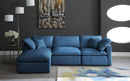 Plush Navy Velvet Standard Cloud Modular Sectional - Town Of Bargains Furniture - NY