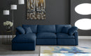 Plush Navy Velvet Standard Cloud Modular Sectional - Town Of Bargains Furniture - NY