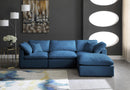 Plush Navy Velvet Standard Cloud Modular Sectional - Town Of Bargains Furniture - NY