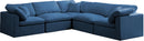 Plush Navy Velvet Standard Cloud Modular Sectional - Town Of Bargains Furniture - NY