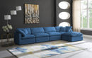 Plush Navy Velvet Standard Cloud Modular Sectional - Town Of Bargains Furniture - NY