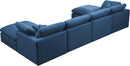 Plush Navy Velvet Standard Cloud Modular Sectional - Town Of Bargains Furniture - NY
