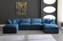 Plush Navy Velvet Standard Cloud Modular Sectional - Town Of Bargains Furniture - NY