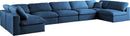 Plush Navy Velvet Standard Cloud Modular Sectional - Town Of Bargains Furniture - NY