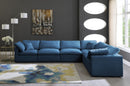 Plush Navy Velvet Standard Cloud Modular Sectional - Town Of Bargains Furniture - NY