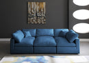 Plush Navy Velvet Standard Cloud Modular Sectional - Town Of Bargains Furniture - NY