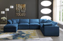 Plush Navy Velvet Standard Cloud Modular Sectional - Town Of Bargains Furniture - NY