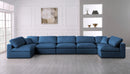 Plush Navy Velvet Standard Cloud Modular Sectional - Town Of Bargains Furniture - NY