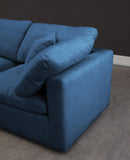 Plush Navy Velvet Standard Cloud Modular Sectional - Town Of Bargains Furniture - NY