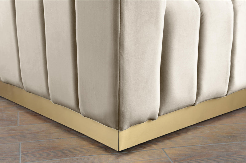 Marlon Cream Velvet Sofa - Town Of Bargains Furniture - NY