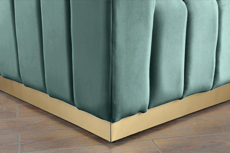 Marlon Mint Velvet Loveseat - Town Of Bargains Furniture - NY