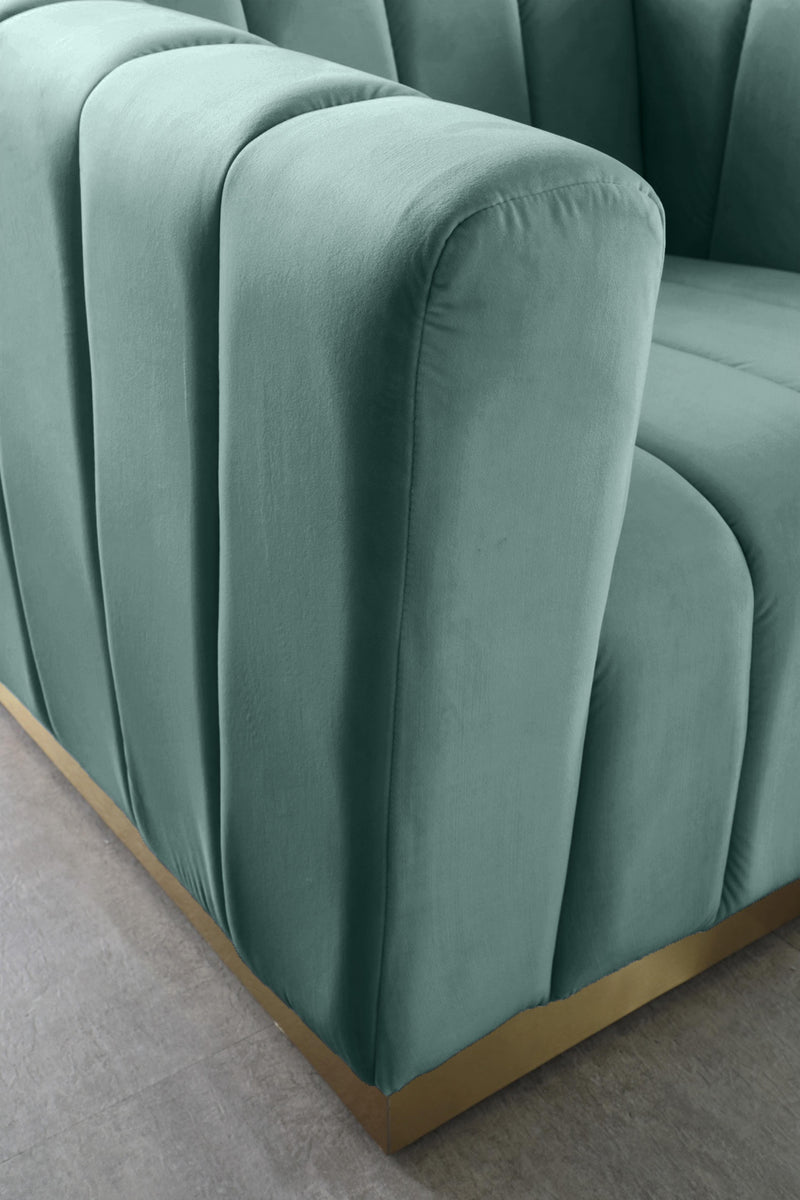 Marlon Mint Velvet Sofa - Town Of Bargains Furniture - NY