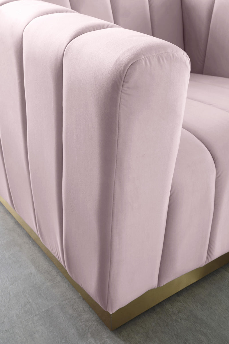 Marlon Pink Velvet Sofa - Town Of Bargains Furniture - NY