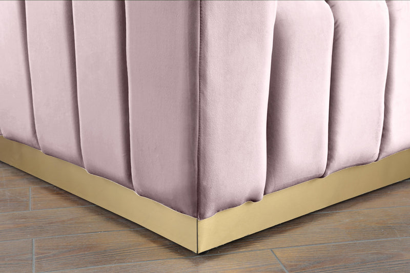 Marlon Pink Velvet Loveseat - Town Of Bargains Furniture - NY
