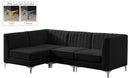 Alina Black Velvet Modular Sectional - Town Of Bargains Furniture - NY