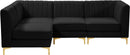 Alina Black Velvet Modular Sectional - Town Of Bargains Furniture - NY