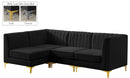 Alina Black Velvet Modular Sectional - Town Of Bargains Furniture - NY