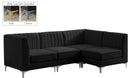 Alina Black Velvet Modular Sectional - Town Of Bargains Furniture - NY