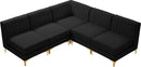 Alina Black Velvet Modular Sectional - Town Of Bargains Furniture - NY