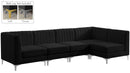 Alina Black Velvet Modular Sectional - Town Of Bargains Furniture - NY